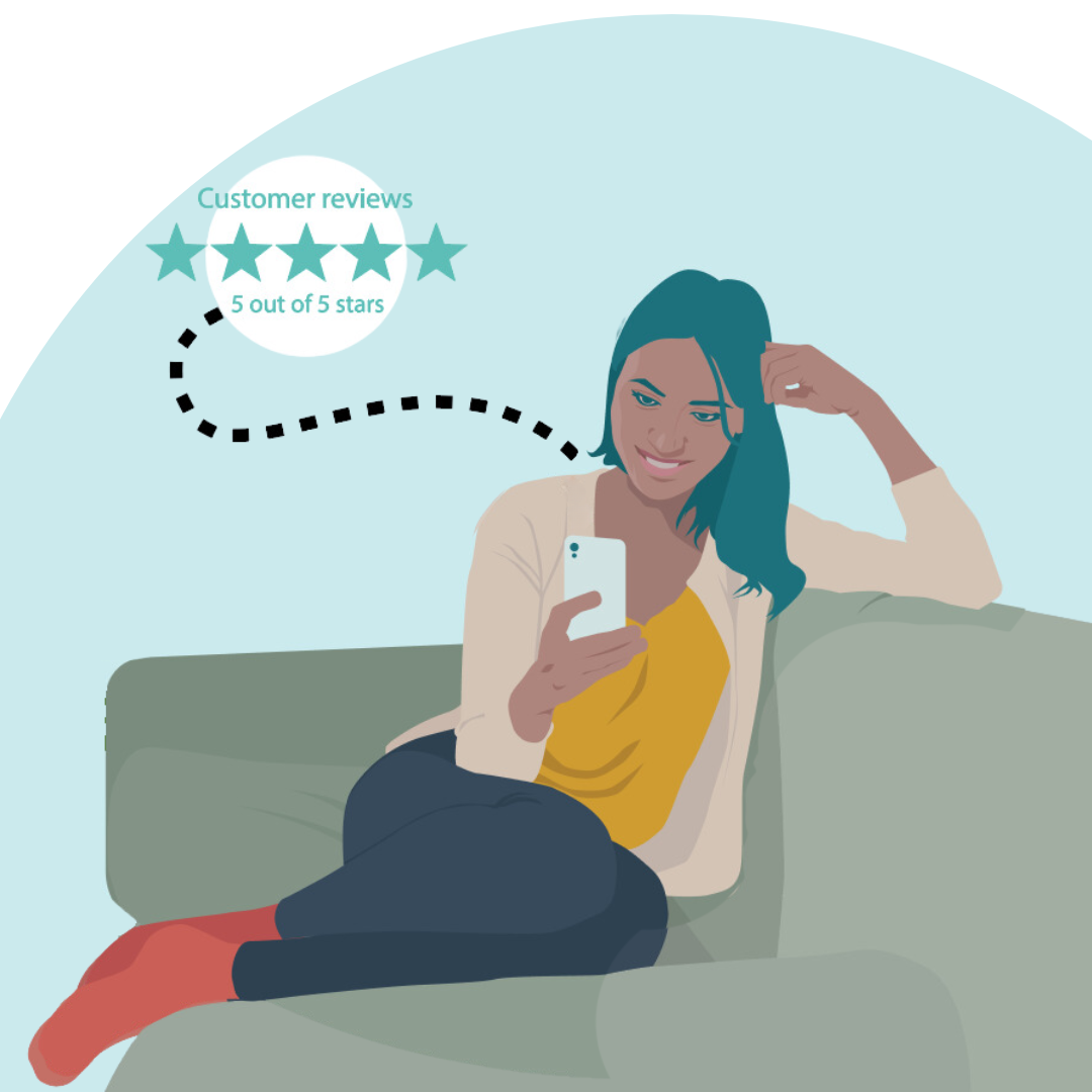 A Patient is completing online feedback after the dental appointment